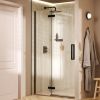 Crosswater Asura Hinged Door with Inline Matt Black