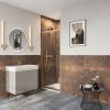 Crosswater Asura 8mm Infold Door 800 Brushed Brass