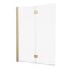 Crosswater Asura Fully Folding Bath Screen Brushed Brass