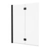 Crosswater Asura Fully Folding Bath Screen Matt Black