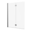 Crosswater Asura Fully Folding Bath Screen Brushed Nickel