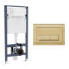 Crosswater Belgravia Frame Set 3 Brushed Brass