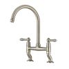 Clearwater Broadway Bridge Kitchen mixer Tap Brushed Nickel
