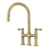 Clearwater Broadway Pull Out Bridge Kitchen mixer Tap Brushed Bronze