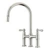 Clearwater Broadway Pull Out Bridge Kitchen mixer Tap Chrome