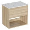 Britton Hackney 700mm Furniture Unit Cherry Wood & Carrara Worktop