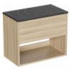 Britton Hackney 700mm Furniture Unit Cherry Wood & Marquina Worktop