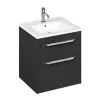 Britton Shoreditch Double Drawer Unit 550mm Matt Grey