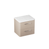 Britton Camberwell 600mm Unit Warm Beige with Carrara Marble Worktop