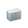Britton Camberwell 800mm Unit Dusty Blue with Carrara Marble Worktop