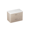 Britton Camberwell 800mm Unit Warm Beige with Carrara Marble Worktop