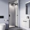 Crosswater Clear 6 Infold Door Matt Black