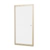 Crosswater Clear 6 Infold Door Brushed Brass