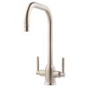 Clearwater Alzira U Spout Kitchen mixer Tap Brushed Nickel