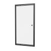 Crosswater Clear 6 Pivot Shower Door with Side Panel Matt Black