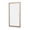 Crosswater Clear 6 Pivot Shower Door with Side Panel Brushed Bronze