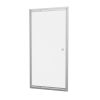 Crosswater Clear 6 Pivot Shower Door with Side Panel Brushed Nickel