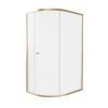 Crosswater Clear 6 Quadrant Single Door 1200x900mm Brushed Brass