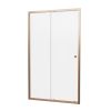 Crosswater Clear 6 Sliding Shower Door with Side Panel Brushed Bronze