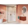 Crosswater Clear 6 Single Sliding Door & Side Panel Brushed Brass