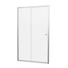 Crosswater Clear 6 Sliding Shower Door with Side Panel Brushed Nickel