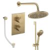 Crosswater Crossbox Shower Set 10 Brushed Brass 300mm