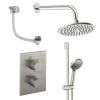 Crosswater Crossbox Shower Set 10 Brushed Nickel 200mm