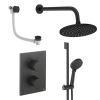 Crosswater Crossbox Shower Set 10 Matt Black 200mm