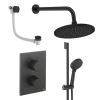 Crosswater Crossbox Shower Set 10 Matt Black 300mm