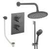 Crosswater Crossbox Shower Set 10 Slate 300mm