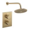 Crosswater Crossbox Shower Set 1 Brushed Brass 200mm