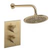 Crosswater Crossbox Shower Set 1 Brushed Brass 300mm