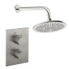 Crosswater Crossbox Shower Set 1 Brushed Nickel 300mm