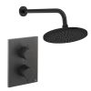 Crosswater Crossbox Shower Set 1 Matt Black 300mm