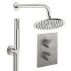 Crosswater Crossbox Shower Set 3 Brushed Nickel 300mm