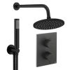 Crosswater Crossbox Shower Set 3 Matt Black 200mm