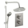 Crosswater Crossbox Shower Set 4 Brushed Nickel 200mm
