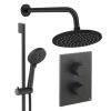 Crosswater Crossbox Shower Set 4 Matt Black 200mm