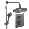 Crosswater Crossbox Shower Set 4 Slate 300mm