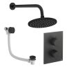Crosswater Crossbox Shower Set 7 Matt Black 200mm