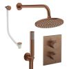 Crosswater Crossbox Shower Set 9 Brushed Brass 200mm