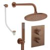 Crosswater Crossbox Shower Set 9 Brushed Bronze 300mm