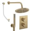Crosswater Crossbox Shower Set 9 Brushed Brass 300mm