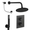 Crosswater Crossbox Shower Set 9  Matt Black 200mm