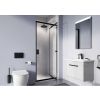 Crosswater Clear 6 Infold Door & Side Panel Matt Black