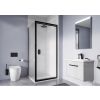 Crosswater Clear 6 Side Panel 760mm Matt Black