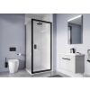 Crosswater Clear 6 Pivot Door & Side Panel Matt Black