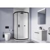 Crosswater Clear 6 Quadrant Single Door 800mm Matt Black