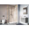 Crosswater Clear 6 Single Sliding Door & Side Panel Silver 