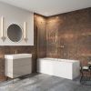 Crosswater Asura Fully Folding Bath Screen  Brushed Brass
